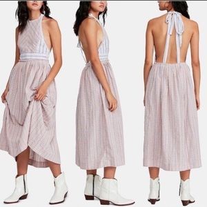 Free People Color Theory Apron Midi Dress
